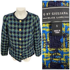 G By Giuliana Blazer Womens Small Blue Jacket Work Office Career Old Money